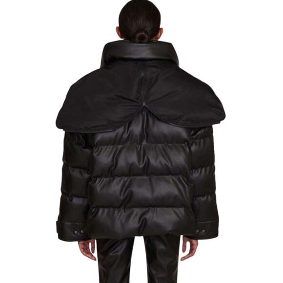 Staud Oversized Ace Coat Puffer Jacket With Hood Black Size Medium NWT Sold Out - Picture 11 of 15